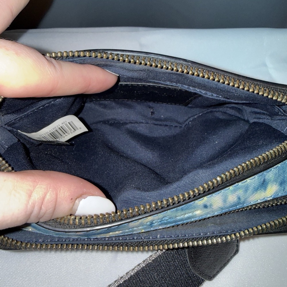 Marc Jacobs Snapshot Crossbody Bag Purse Watercolor Camera Shoulder Tie Dye Blue - Picture 11 of 16